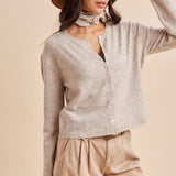 Wool Blend Knitted Cardigan