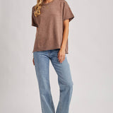 Crew Neck Knit T-shirt