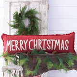 Merry Christmas Pillow Stone Washed