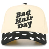 Bad Hair Day Two Tone Trucker Hat: Black