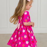 Girls Apple of My Eye Short Sleeve Knit Twirl Dress
