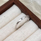 Initial Letter Stackable Band Ring | Silver