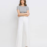 High Rise Wide Leg Jeans | Optic White