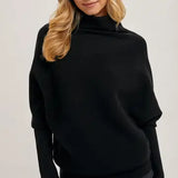 Slouch Neck Dolman Pullover Sweater | Multiple Colors