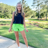 Highwaist Athleisure Split Shorts | Assorted Colors