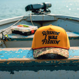 Wishin’ I Was Fishin’ Brown Duck Camo Hat