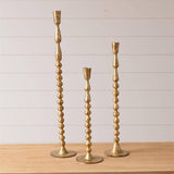 Gold Bubble Taper Candle Stick