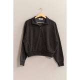 Half-Zip Sweatshirt | Black