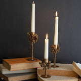 Antique Brass Ball Taper Candle Holder