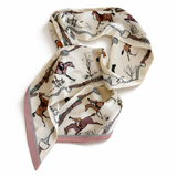 Heritage Equestrian Jumbo Twilly Scarf: Horse & Bridle Print