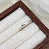 Initial Letter Stackable Band Ring | Silver