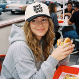 Bad Hair Day Two Tone Trucker Hat: Black