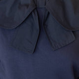 Tammy Wide Flat Bow Collar Blouse