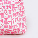 Bow Print Girls Canvas Backpack