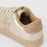 Girls' Holographic Sparkle Star Sneaker - Gold