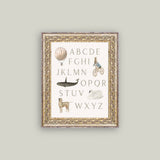 Alphabet with Vintage Art