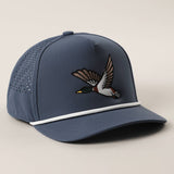 Flying Mallard Embroidered Rope Strap Trucker Hat | Blue