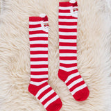 Jolly Santa Striped Knee Socks