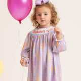 Birthday Girl's Candles Smocked Dress