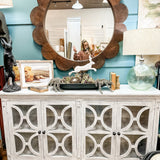 Clansy 4 Door Sideboard Console with Circles | Mango Wood