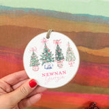 Newnan Round Wooden Ornament