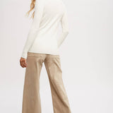 Essential Rib Turtle Neck Pullover | Cream