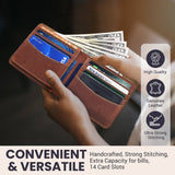 Jack Genuine Leather Wallet for Men with Flap out ID Window
