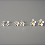 Cherry Blossom Flower Stud Earrings