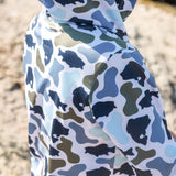 Boys Fish Camo Catch Performance Hooded Shirt: Multi-Color