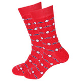 Baseball and Mustache Socks