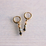 Facets Taupe Hoop Earrings