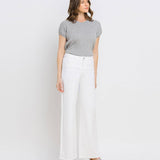 High Rise Wide Leg Jeans | Optic White