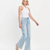 Alexa High Rise Full Length Wide Leg Jeans