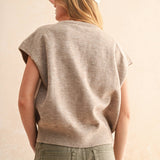 Loose Fit Short Sleeve Sweater Top