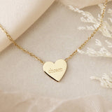 Child of God Chosen Heart Necklace: Yellow Gold