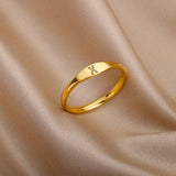Dainty Gold Initial Letter Stacking Ring | Assortment