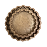 Scallop Wood Tray