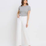 High Rise Wide Leg Jeans | Optic White