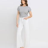 High Rise Wide Leg Jeans | Optic White