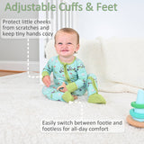 Bamboo Baby Convertible Zipper Pajama Golf A Round: Newborn