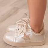 Girls' Holographic Sparkle Star Sneaker - Gold