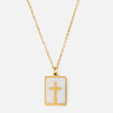 Enamel Cross Necklace
