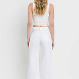 90'S Vintage Crop Flare Jeans | Optic White
