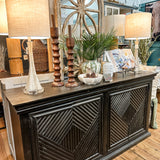 Emma Sideboard 4 Door Black Console | Mango Wood