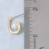 Open Teardrop Hoop With Pearl Earrings