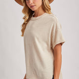 Crew Neck Knit T-shirt
