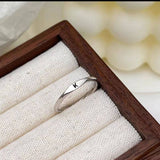 Initial Letter Stackable Band Ring | Silver