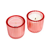 Peony Blush 1 Wick Colored Glass Candle