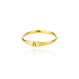 Dainty Gold Initial Letter Stacking Ring | Assortment