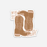 Walk by Faith Western Cowboy Boots Sticker
